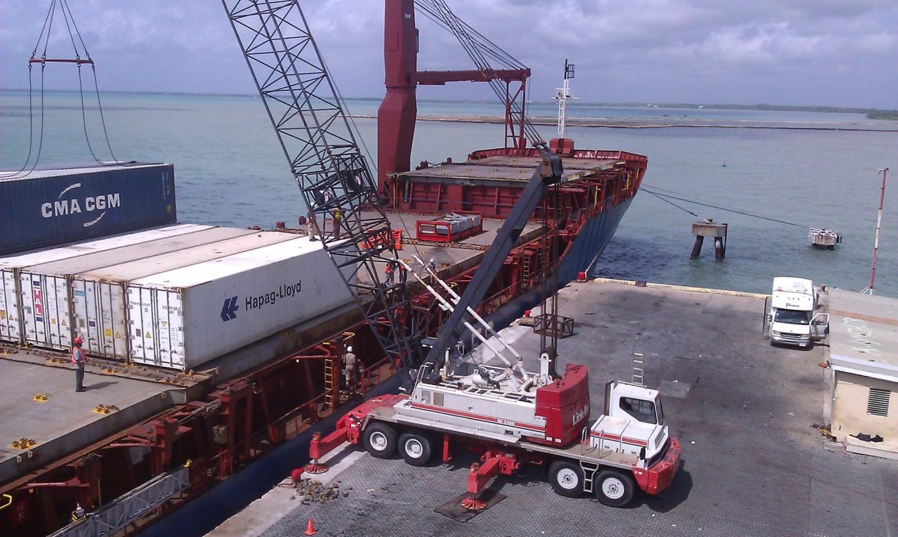 Cargo operations at the Port of Belize
